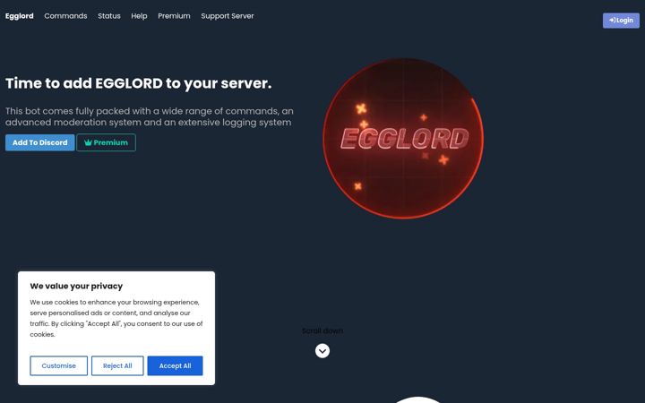 Screenshot of egglord.dev