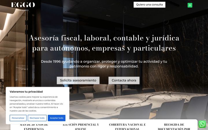 Screenshot of eggoasesores.com