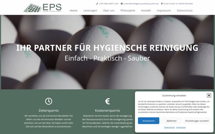Screenshot of eggtray-pooling-system.de