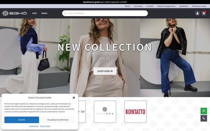 Screenshot von eghoabbigliamento.it