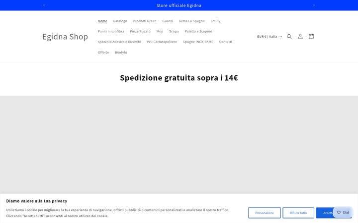 Screenshot von egidnashop.it