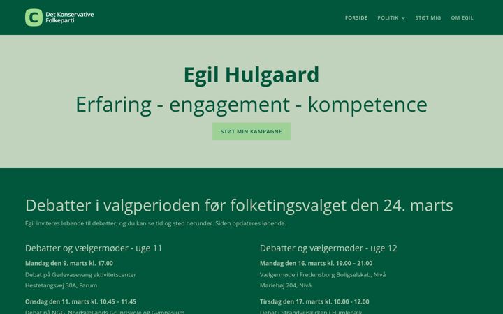 Screenshot von egilhulgaard.dk