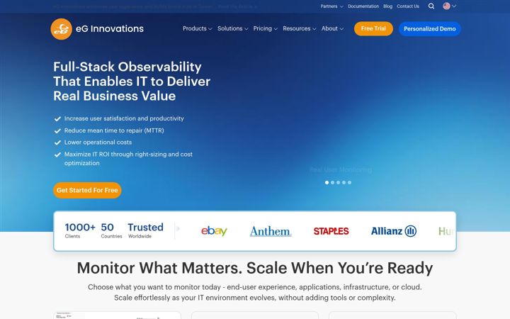 Screenshot of eginnovations.com