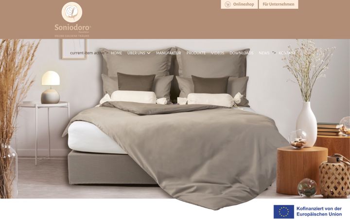 Screenshot of egino-haustextilien.com