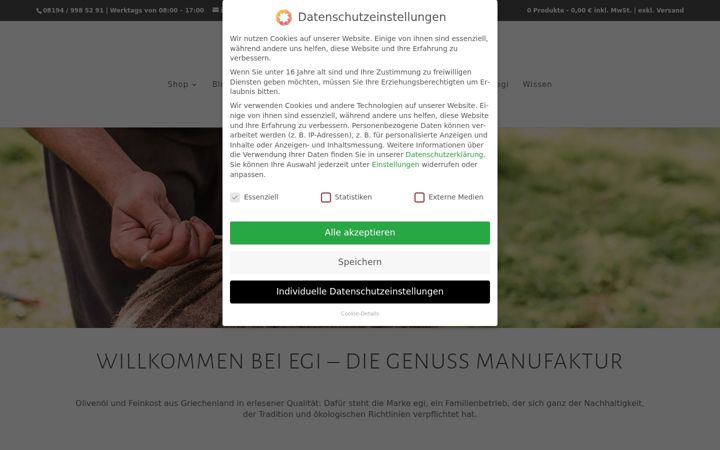Screenshot di egistore.de