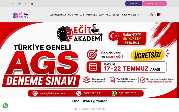 Screenshot of egitakademi.com