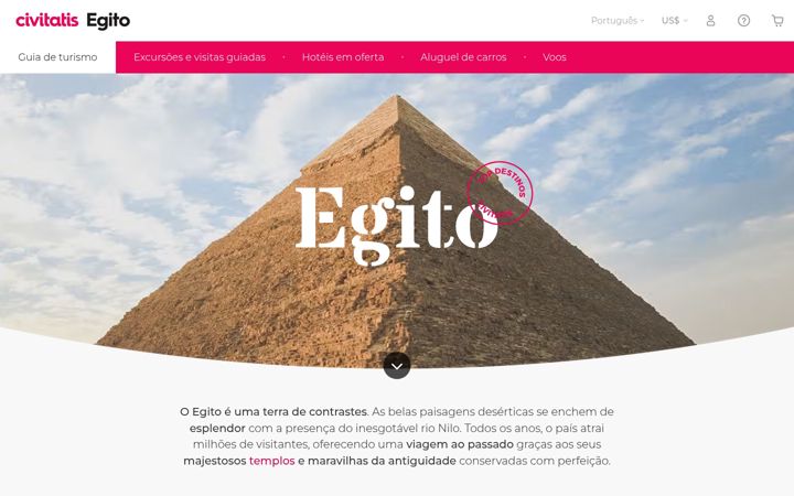 Screenshot of egito.com