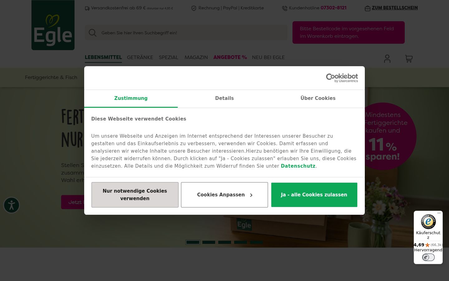 Snímek obrazovky baneru souhlasu zobrazeného před jakoukoli interakcí