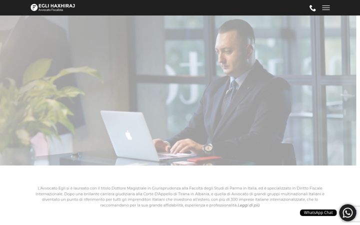 Screenshot of eglihaxhiraj.com