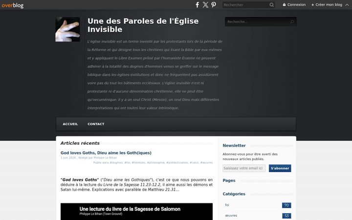 Screenshot of eglise-invisible.com