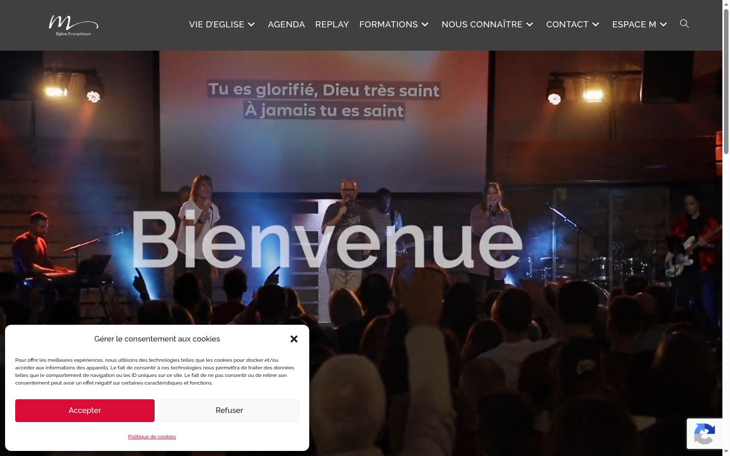 Screenshot tal-banner tal-kunsens muri qabel kwalunkwe interazzjoni