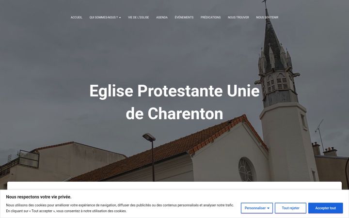 Skärmbild av eglise-protestante-charenton.fr