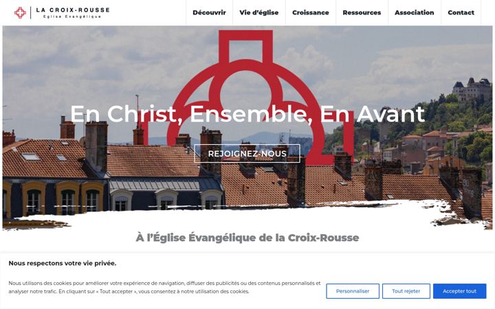 Screenshot of eglisecroixrousse.com