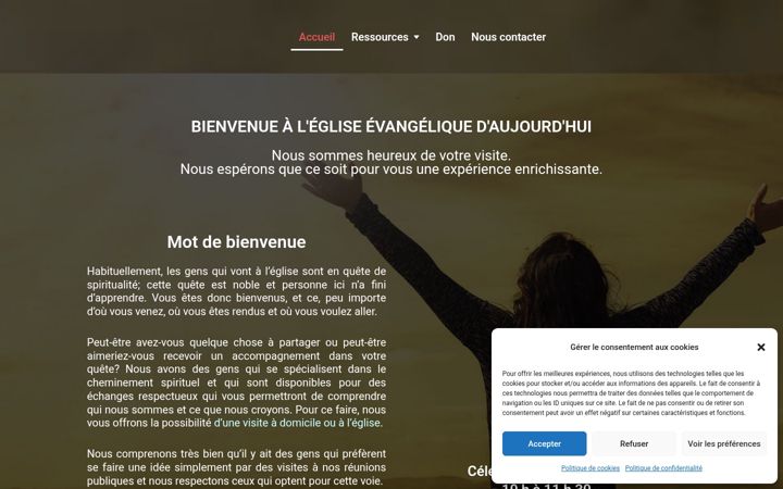 Captura de ecrã de eglisedaujourdhui.ca