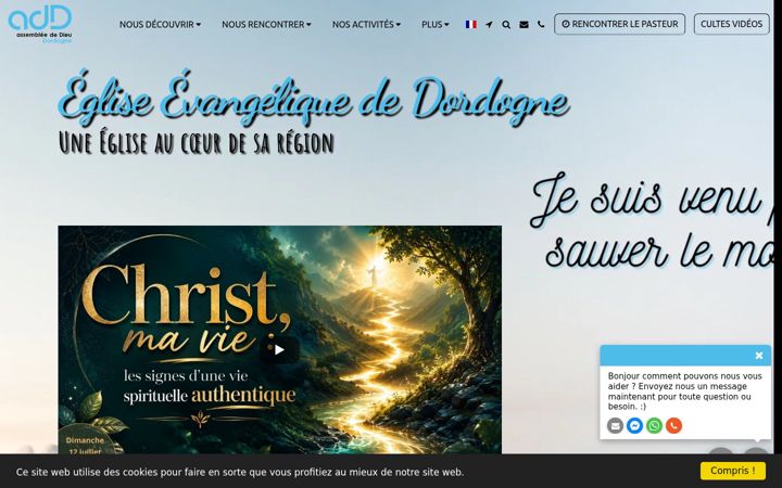 Skärmbild av egliseevangeliqueperigueux.fr