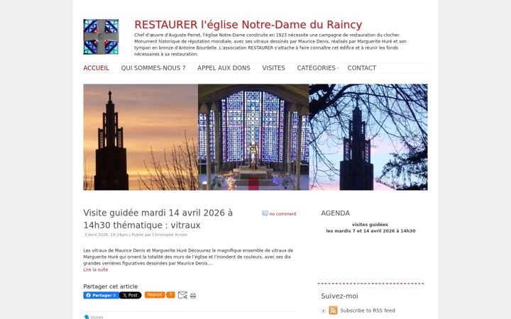 Skärmbild av eglisenotredameleraincy.fr