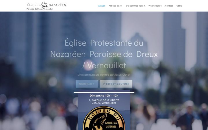 Skärmbild av egliseprotestante-drouais.fr