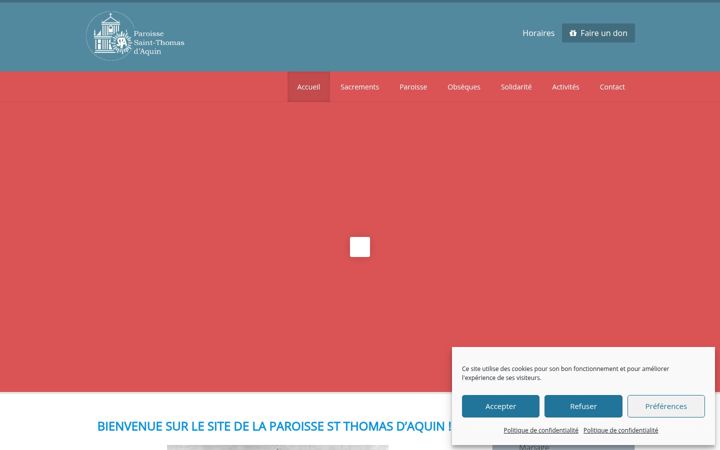 Skärmbild av eglisesaintthomasdaquin.fr