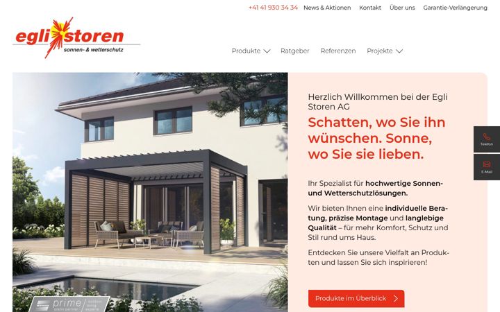Screenshot of eglistoren.ch