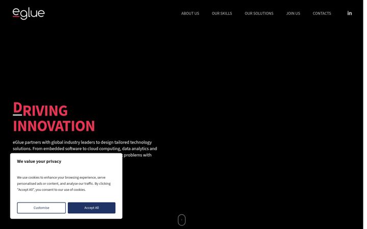 Screenshot of egluetech.com