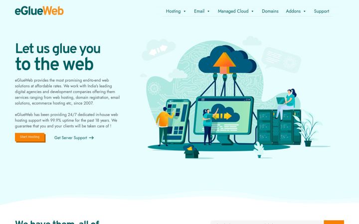 Screenshot of eglueweb.com