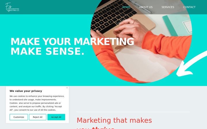 Screenshot of egmarketingconsulting.com
