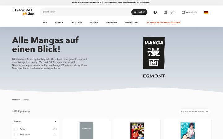 Screenshot di egmont-manga.de