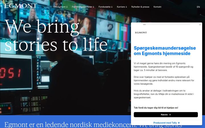 Screenshot von egmont.dk