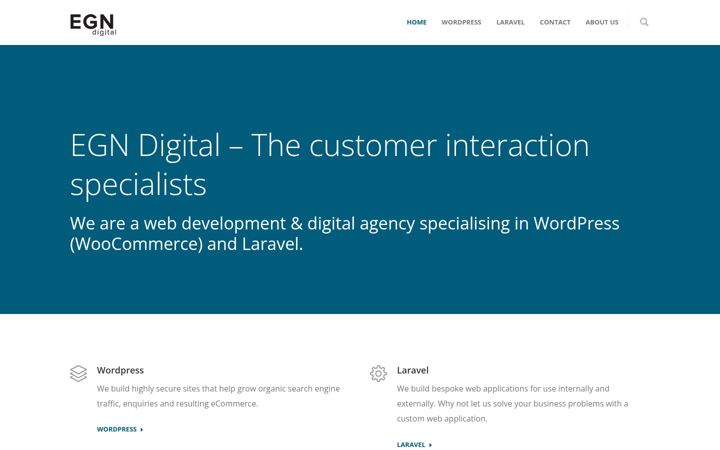 Screenshot of egndigital.com
