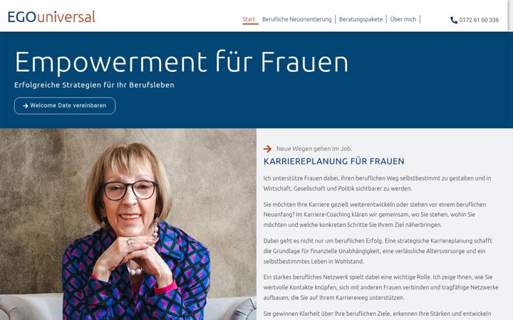 Screenshot of ego-universal.de
