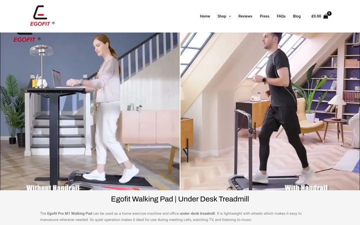 Snímek obrazovky egofit.co.uk