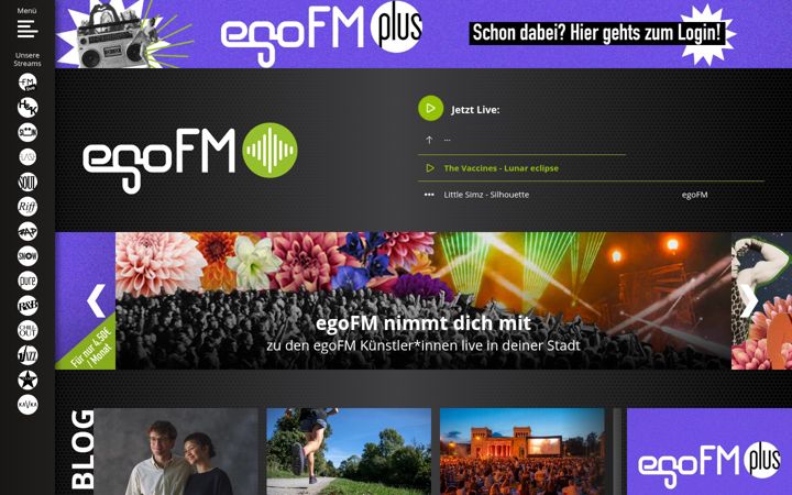 Screenshot of egofm.de