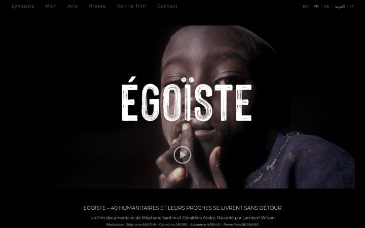 Screenshot of egoiste.film
