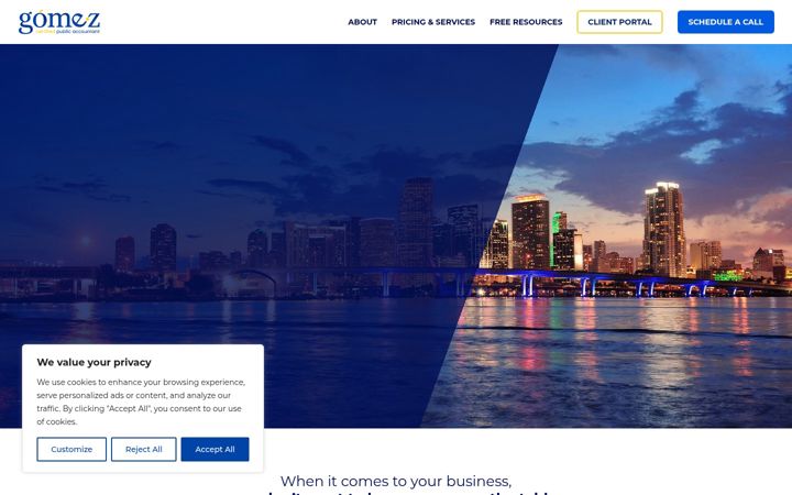 Screenshot of egomezcpa.com
