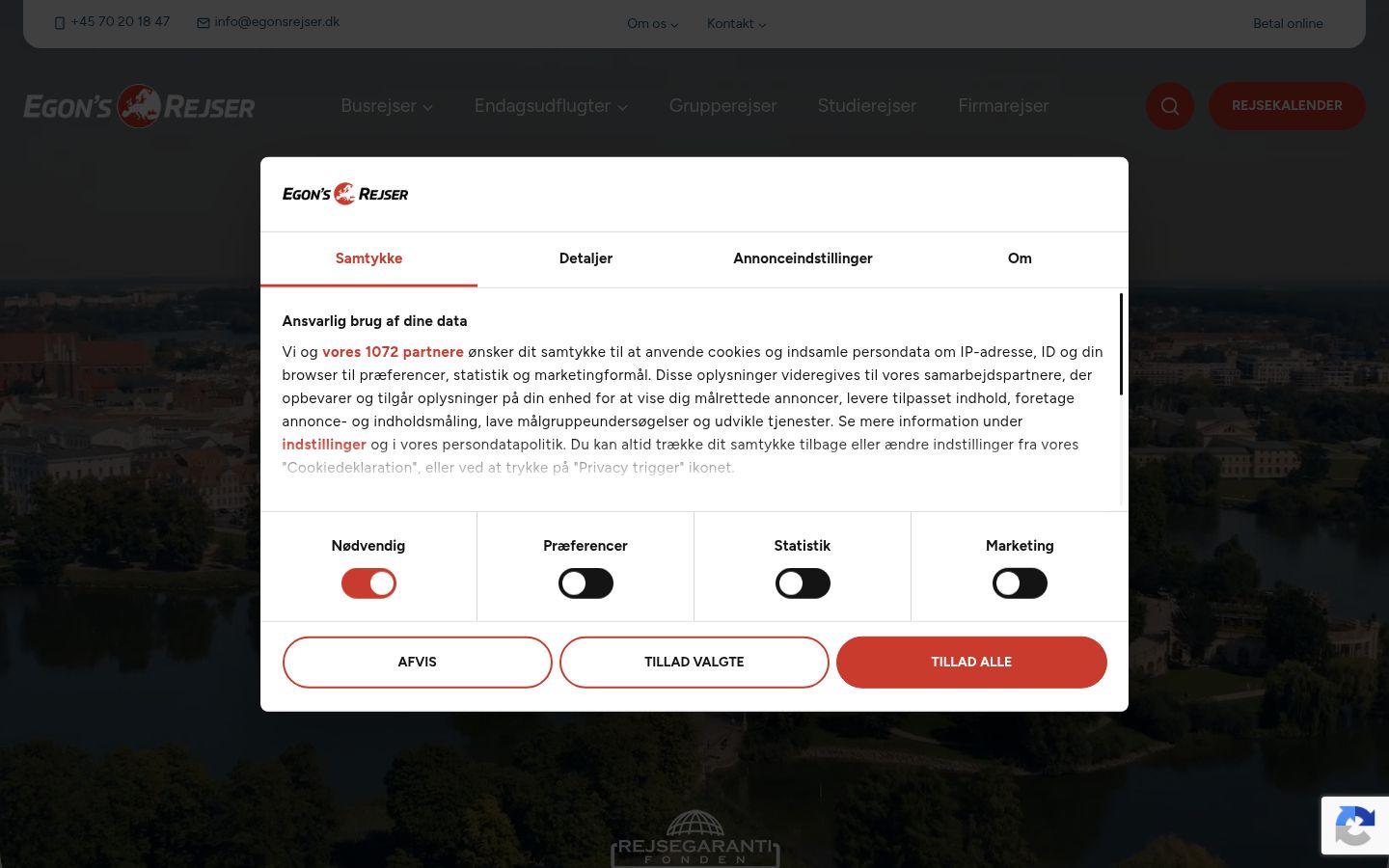 Sutikimo reklamjuostės, rodytos prieš bet kokią sąveiką, ekrano kopija