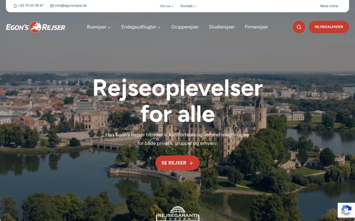 Screenshot von egonsrejser.dk
