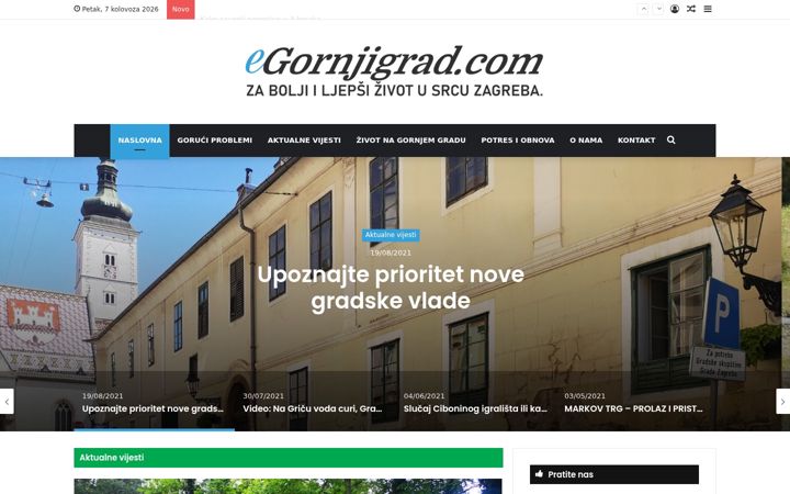 Screenshot of egornjigrad.com