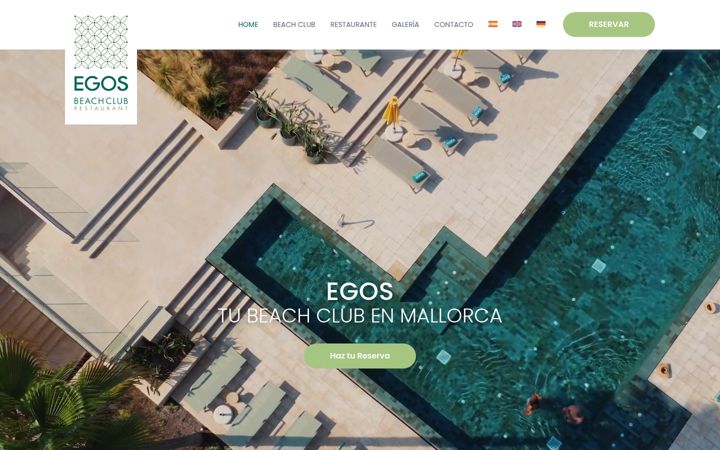 Screenshot of egosbeachclub.com