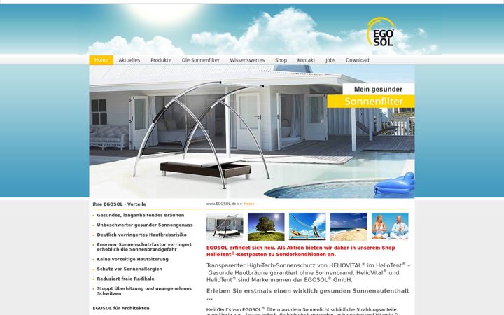 Zrzut ekranu egosol.de