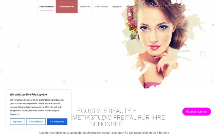 Screenshot of egostyle-beauty.de