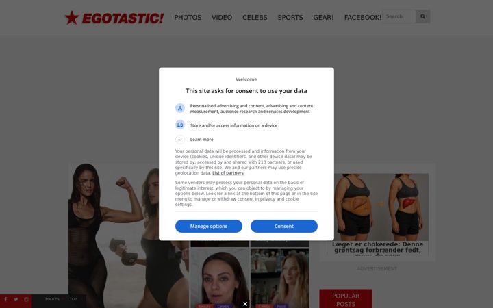 Screenshot of egotastic.com