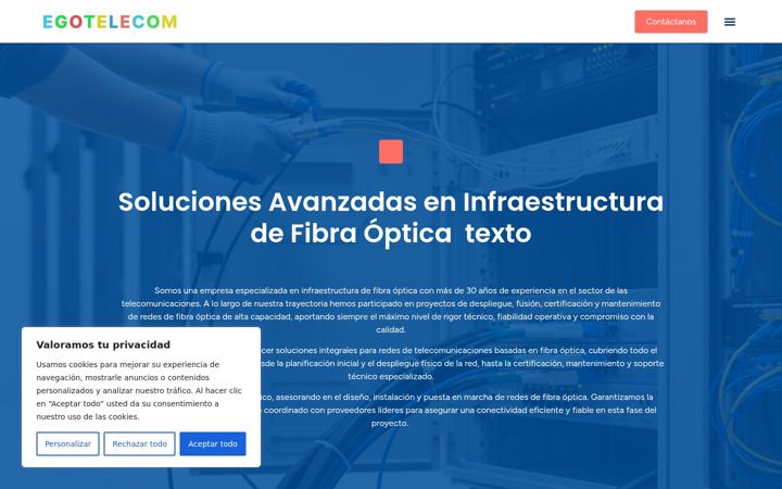 Screenshot of egotelecom.com