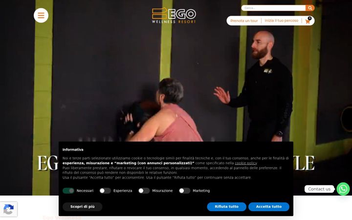 Screenshot von egowellness.it