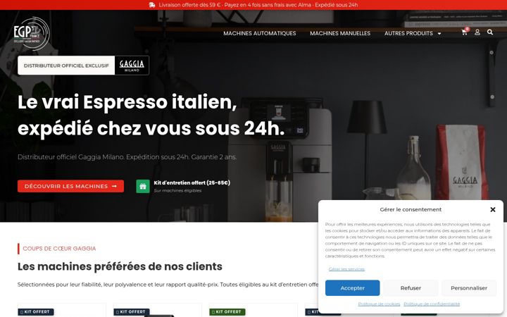 Snímek obrazovky egpfrance.fr