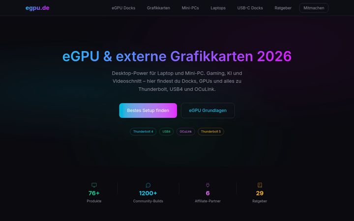 Screenshot of egpu.de