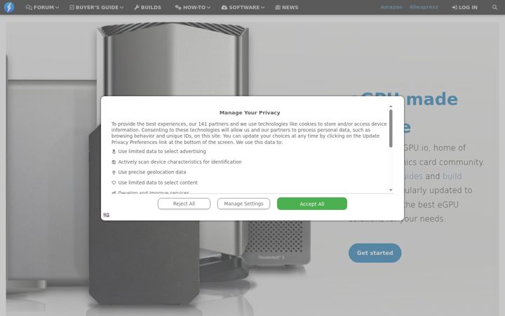 Snímek obrazovky egpu.io