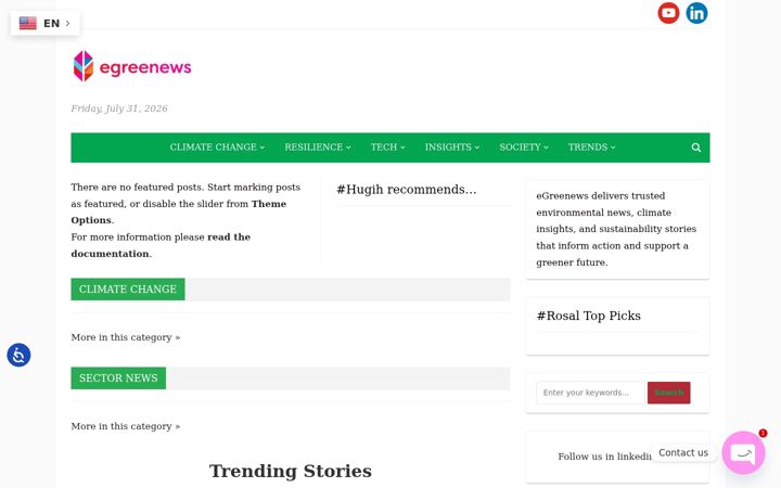 Screenshot of egreenews.com