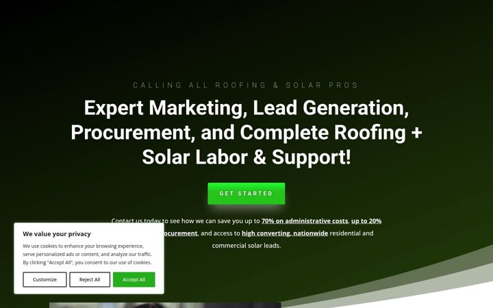 Screenshot of egreenpros.com