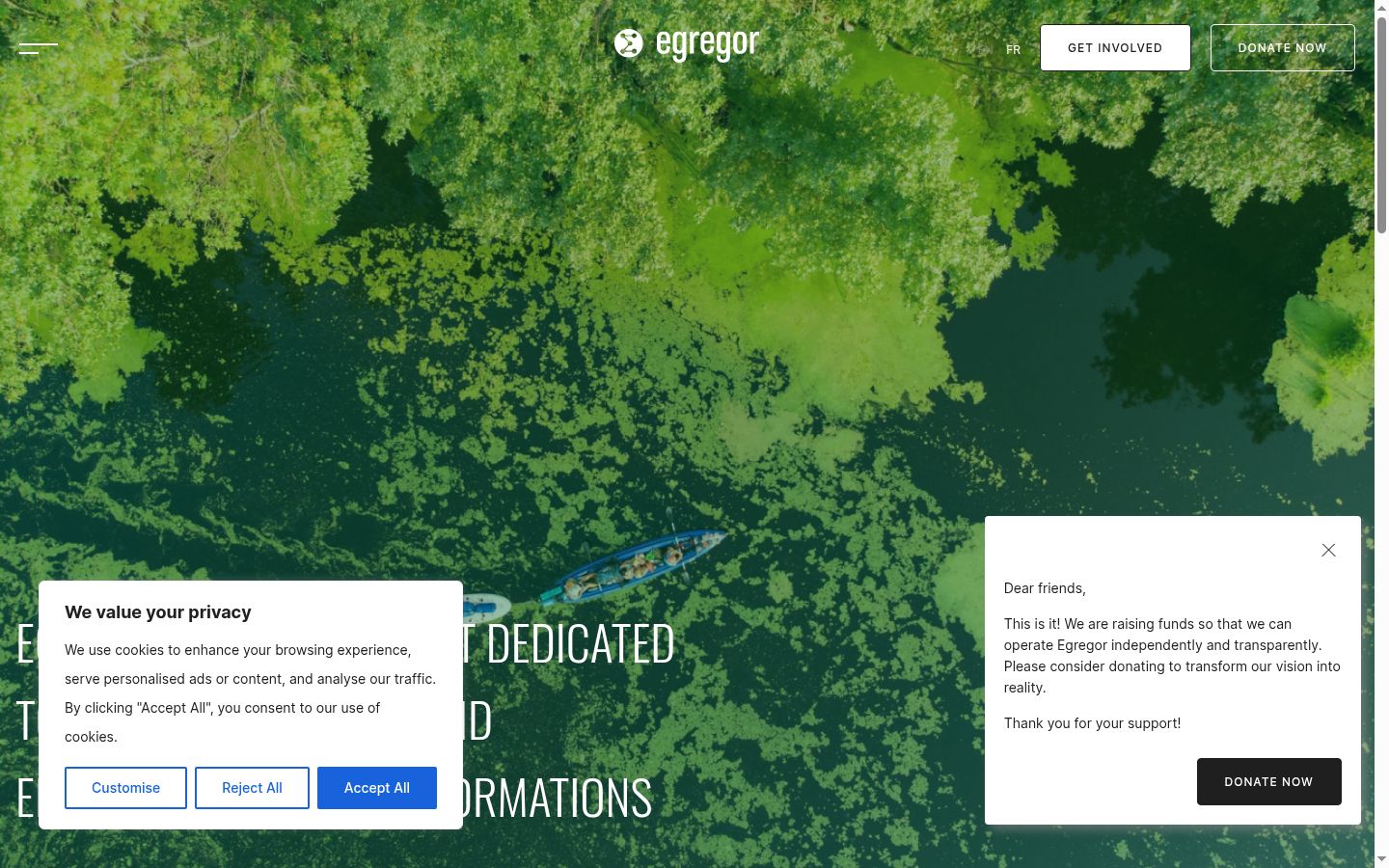 Sutikimo reklamjuostės, rodytos prieš bet kokią sąveiką, ekrano kopija