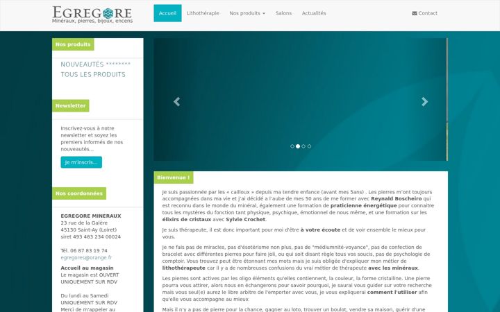 Snímek obrazovky egregore-mineraux.fr